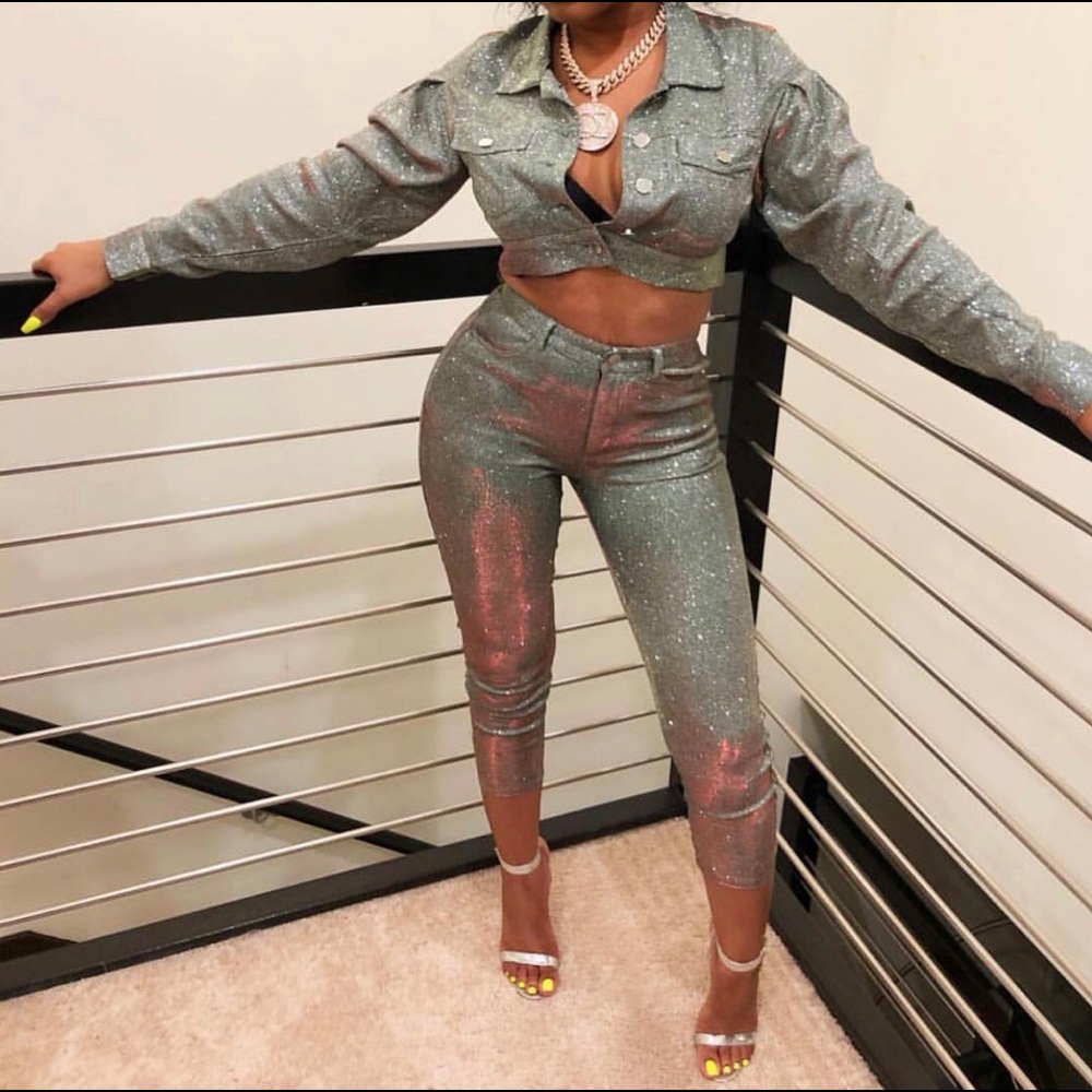 Shane Justin Glitter Denim Set